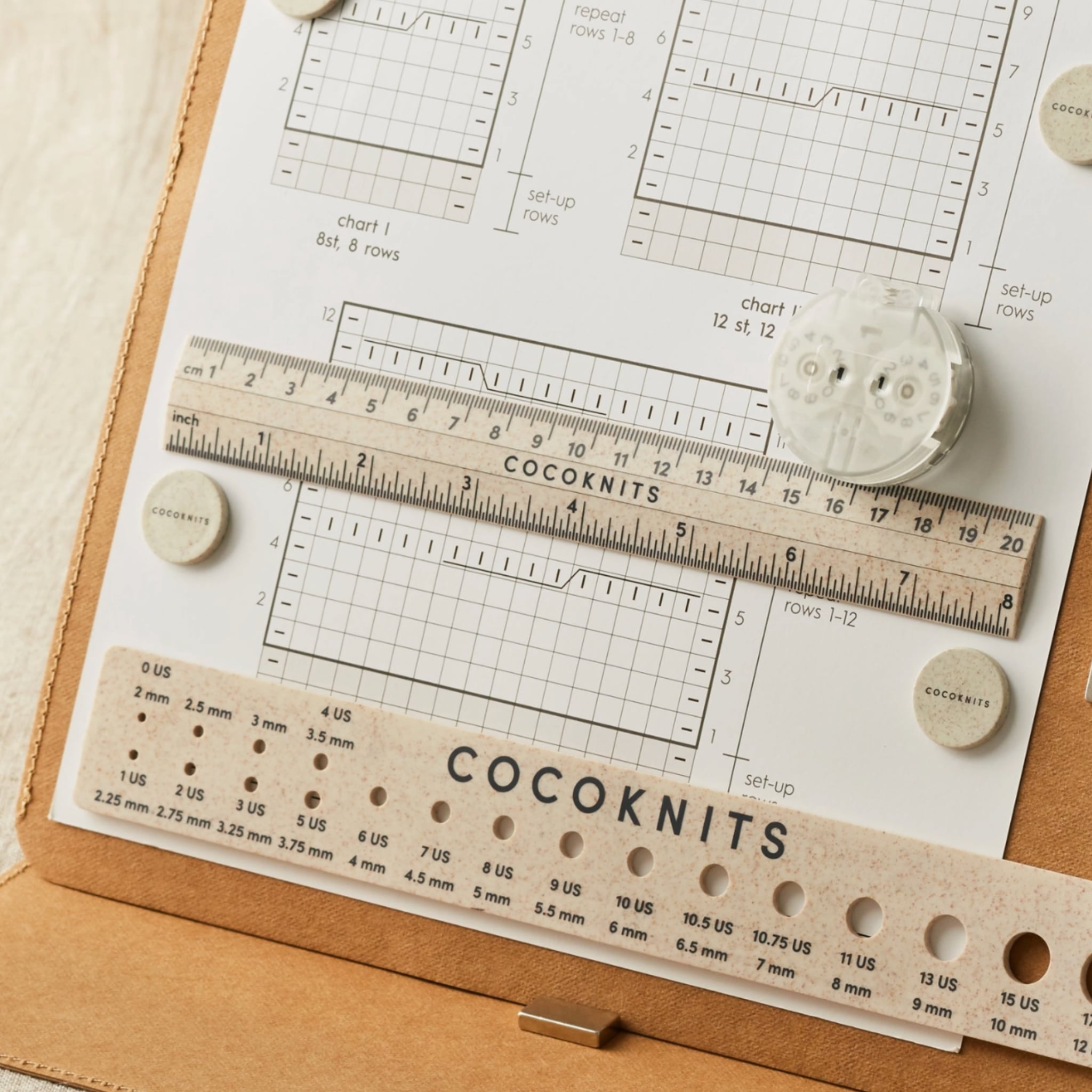 Cocoknits Magnetic Ruler & Gauge Set