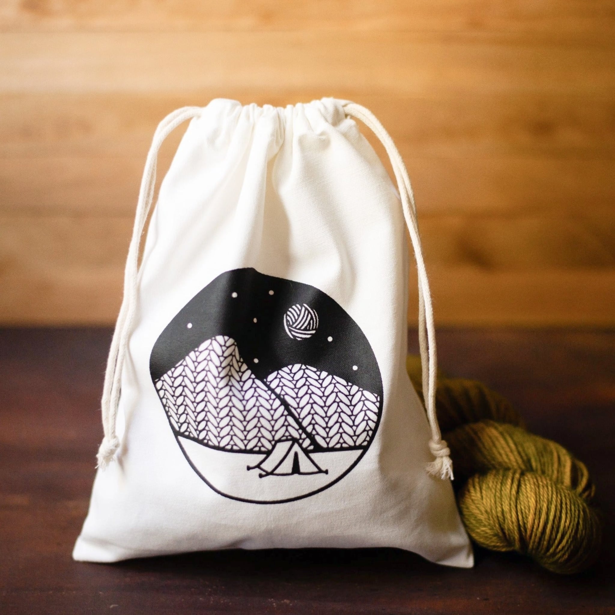 Camp Stitchwood Cotton Project Bag